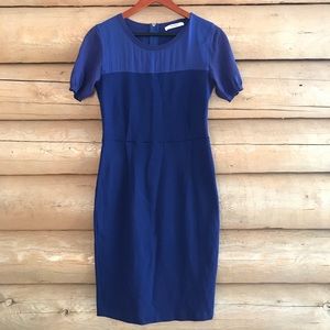 Max Mara Cotton and Silk Blue Dress